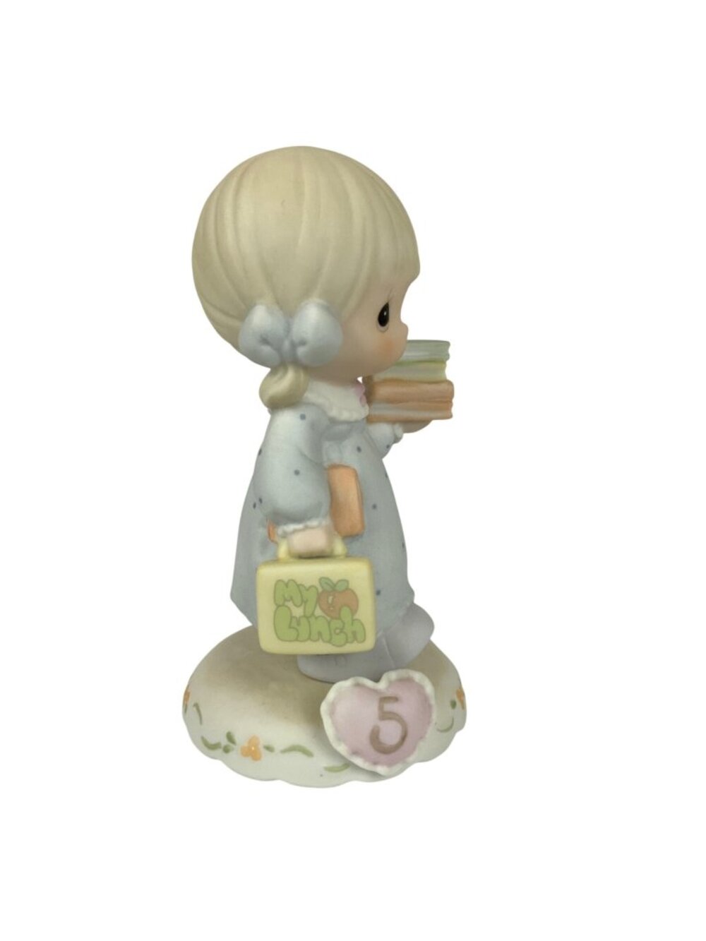 Precious Moments Growing In Grace Age 5 Girl With Books Porcelain Figurine 1994